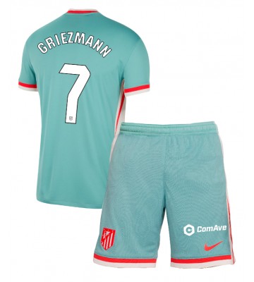 Atletico Madrid Antoine Griezmann #7 Borta Kläder Barn 2024-25 Kortärmad (+ Korta byxor)